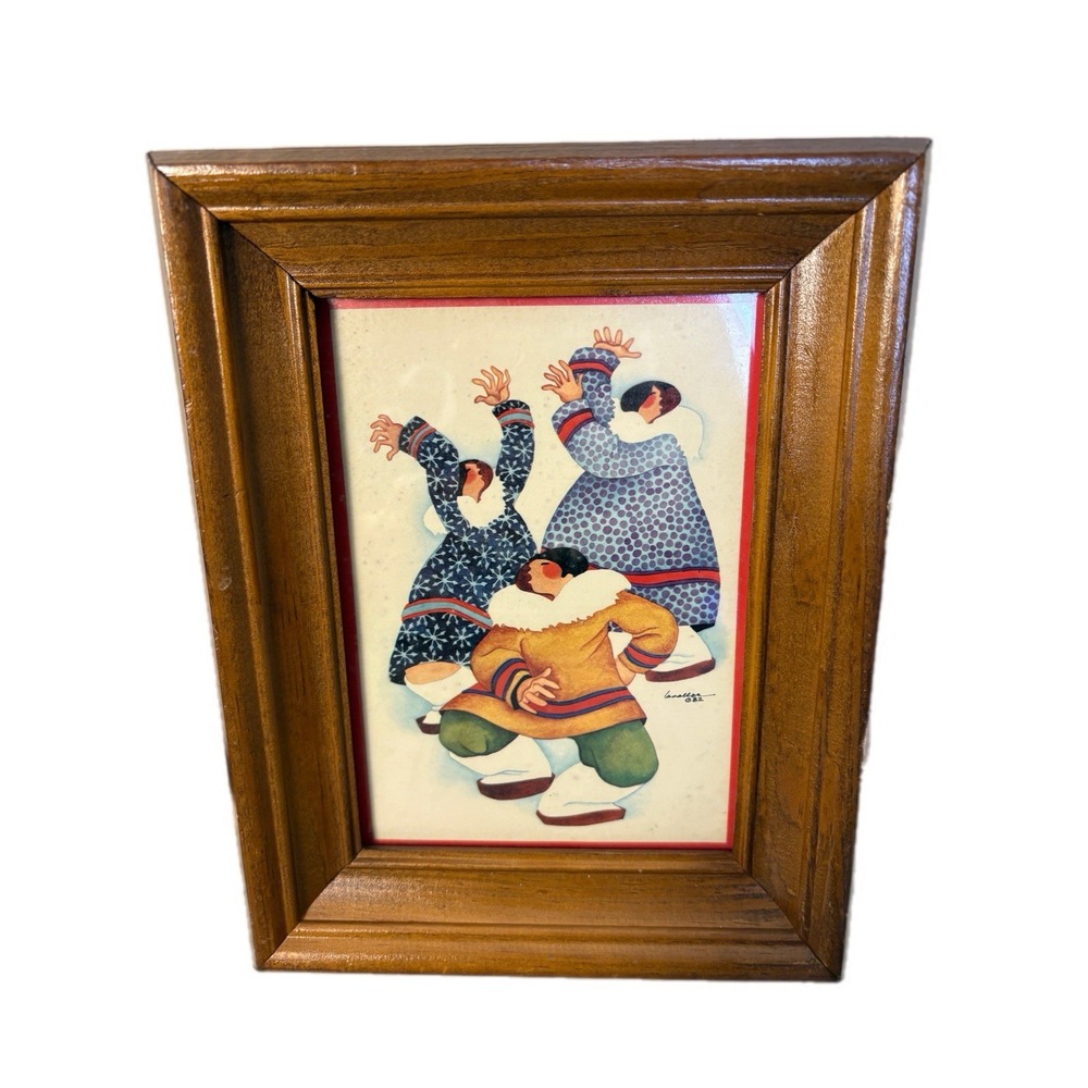 Barbara Lavalee Artic Games Framed Print Alaskan Artist Whimsical Native Life